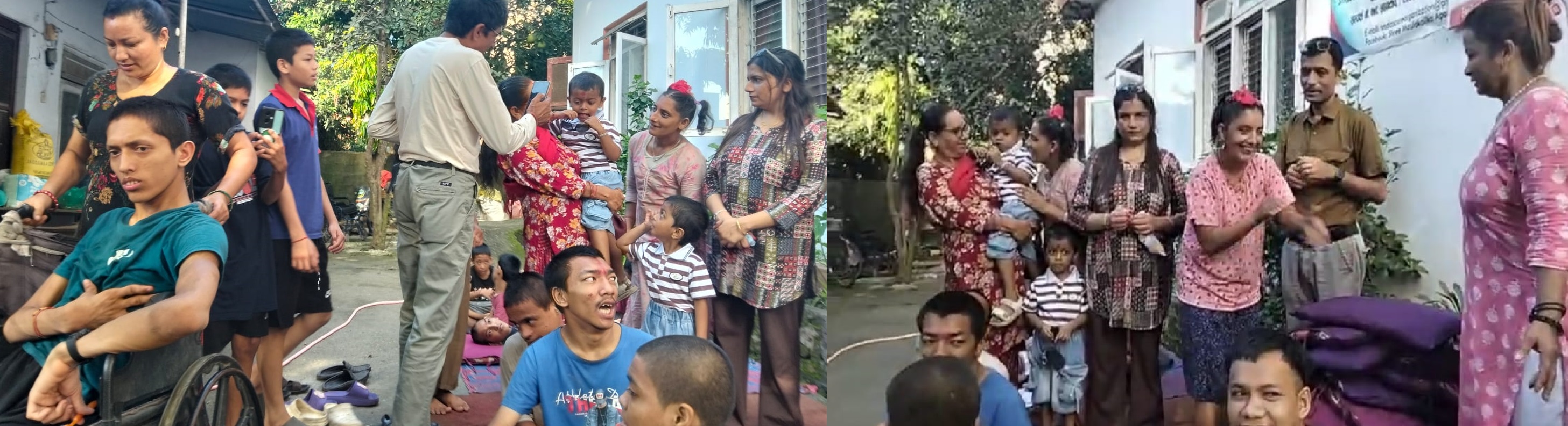 छोराहरुको जन्मदिनमा अपाङ्ग सेवा संस्थामा सहयोग